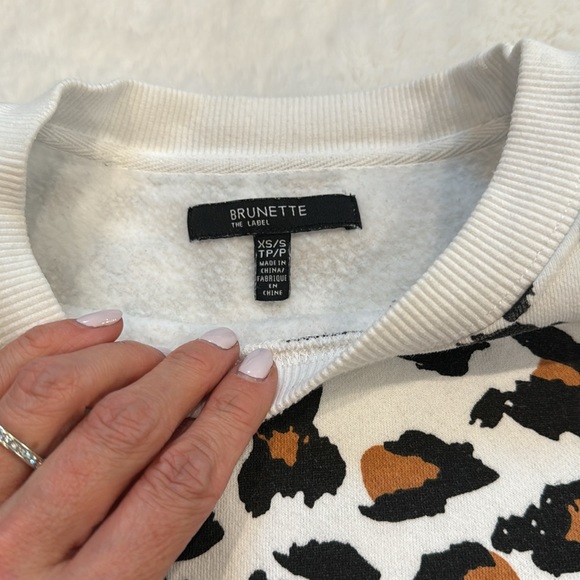 Brunette The Label Cheetah / Leopard Print Sweated xs/s - Picture 4 of 6